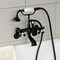 Kingston Brass AE57T0 Wall Mount Tub Faucet with Hand Shower, Matte Black AE57T0 - alternate 2